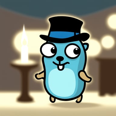 Go Blue Gopher as the Godfather wearing a fedora hat.