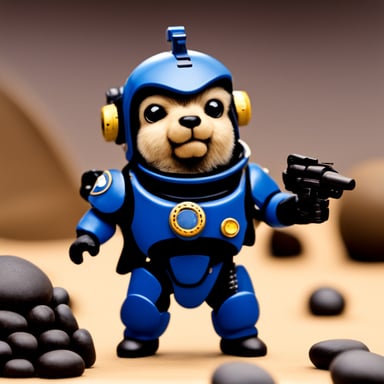 Go Blue Gopher wearing a Space Marine StarCraft suit.
