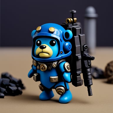 Go Blue Gopher wearing a Space Marine StarCraft suit.