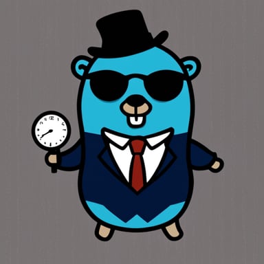 Go Blue Gopher with a suit.