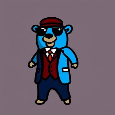 Go Blue Gopher with a suit.