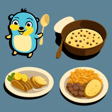 Go Blue Gopher serving dishes.
