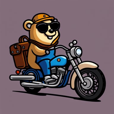 Go Blue Gopher in a motorcycle with a sidecar.