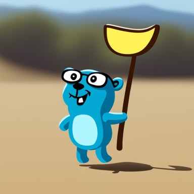 Go blue gopher with elephant programming PHP