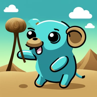 Go blue gopher with elephant programming PHP