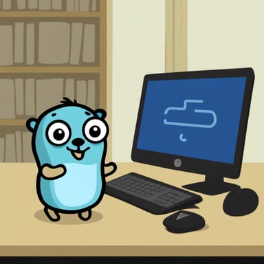 Go Blue Gopher in technology.