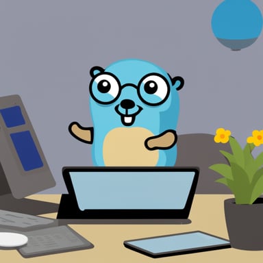 Go Blue Gopher in technology.