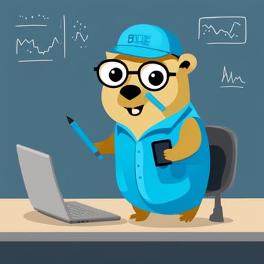 Go Blue Gopher, the hard-working gopher, writing data to the database.