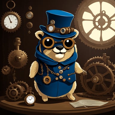 Go Blue Gopher in steampunk style.