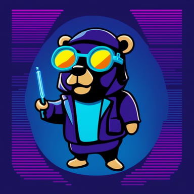 Go Blue Gopher as Synthwave Gopher