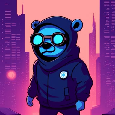 Go Blue Gopher as a cyberpunk ninja.