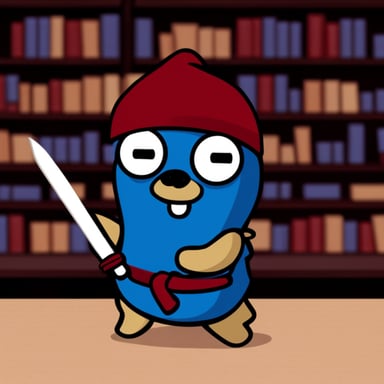 Go Blue Gopher as a ninja.