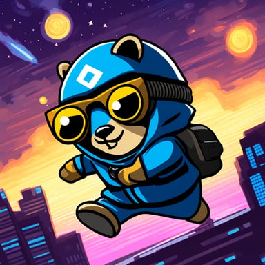 Go Blue Gopher as a serious ninja in a crypto punk environment.