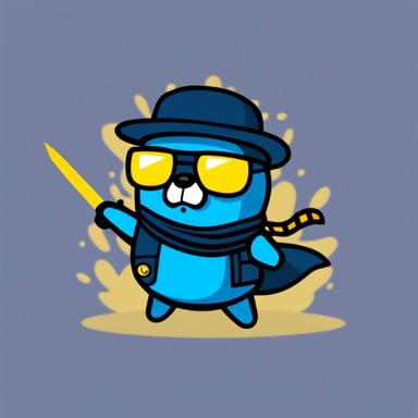 Go Blue Gopher as Crypto Punk Ninja