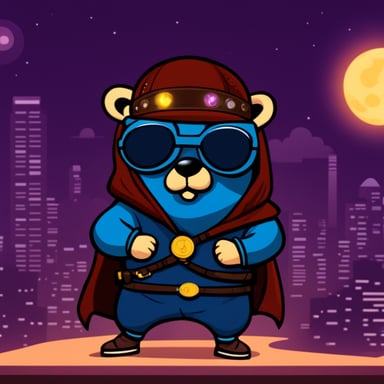 Go Blue Gopher as Crypto Punk Ninja