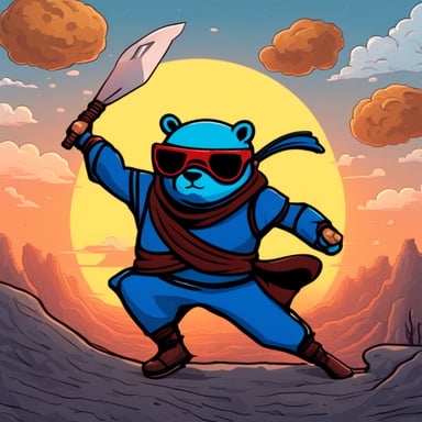 Go Blue Gopher as an epic Crypto Punk Ninja