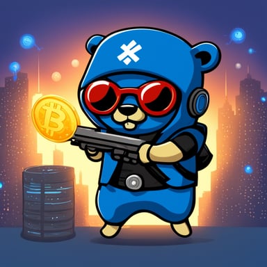 Go Blue Gopher as an epic Crypto Punk Ninja