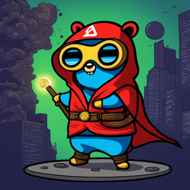Go Blue Gopher as an epic Crypto Punk Ninja