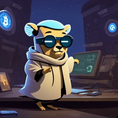Go Blue Gopher as a Jedi explores the cyberpunk bitcoin.