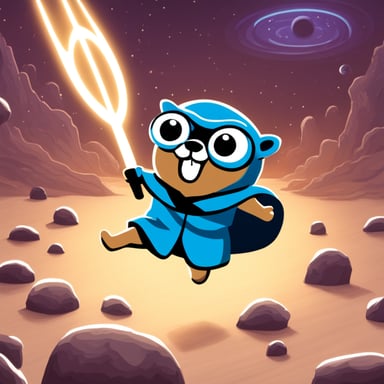 Go Blue Gopher as a Jedi navigates the multiverse.
