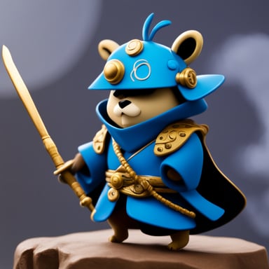 Go Blue Gopher as a samurai navigates the multiverse.