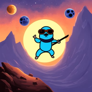 Go Blue Gopher as a ninja navigates the multiverse.