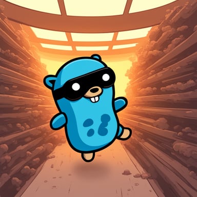 Go Blue Gopher as a ninja navigates the multiverse.