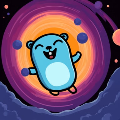 Go Blue Gopher enters a black hole.