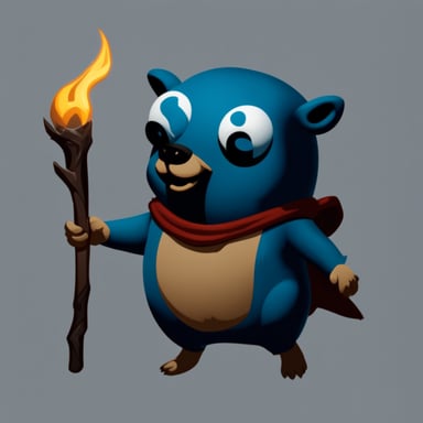 Go Blue Gopher as a character in Diablo 4.