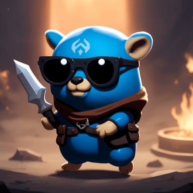 Go Blue Gopher as a character in Diablo 4.