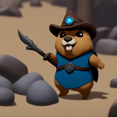 Go Blue Gopher as a character in Diablo 4.