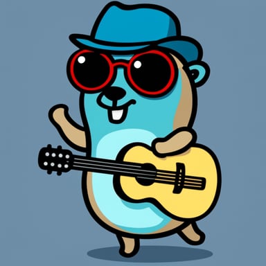 Go Blue Gopher as Rockstar Gopher