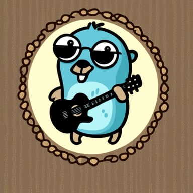 Go Blue Gopher as Rockstar Gopher