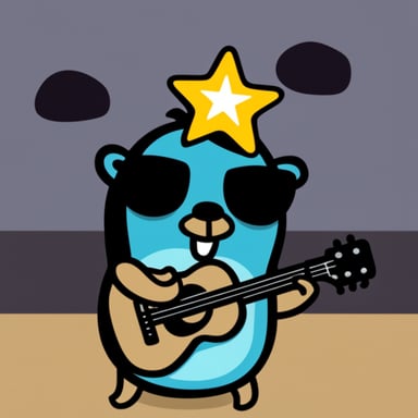 Go Blue Gopher as Rockstar Gopher