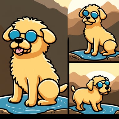 Go blue gopher as a labradoodle