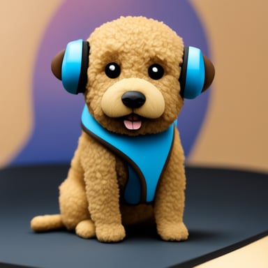 Go blue gopher as a labradoodle