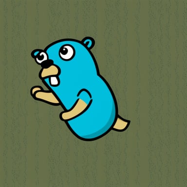 Go blue gopher runs very fast.
