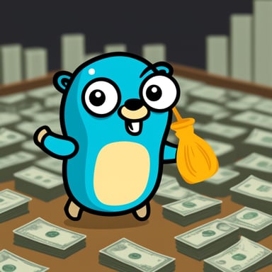 Go Blue Gopher fighting against financial crime.