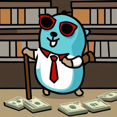 Go Blue Gopher fighting against financial crime.