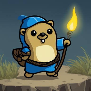 Go Blue Gopher in Baldur's Gate