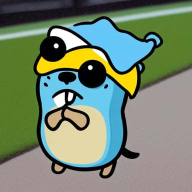 A Go Blue Gopher crying the loss of another Go Blue Gopher.