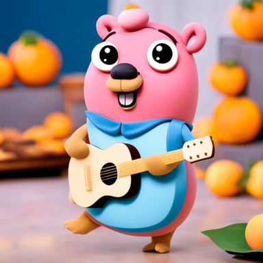 Go blue gopher dressed as Peach, singing!