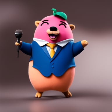 Go blue gopher dressed as Peach, singing!