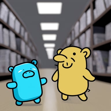 Go Blue Gopher and ElePHPant friends