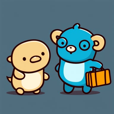 Go Blue Gopher and ElePHPant friends
