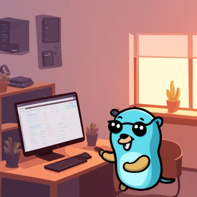 Go Blue Gopher takes over Node.js tasks.