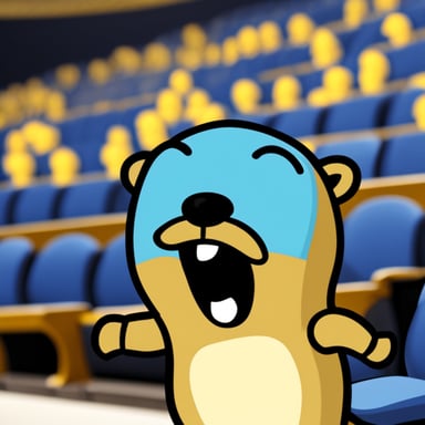 Go Blue Gopher scream panic.