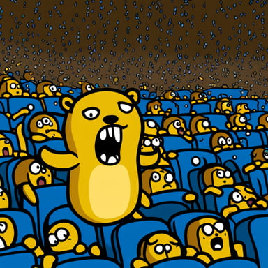 Go Blue Gopher scream panic.