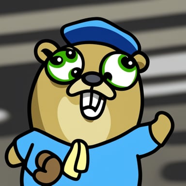 Go Blue Gopher screams in panic.