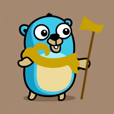 Generate a go blue gopher searching in Google.